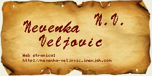 Nevenka Veljović vizit kartica